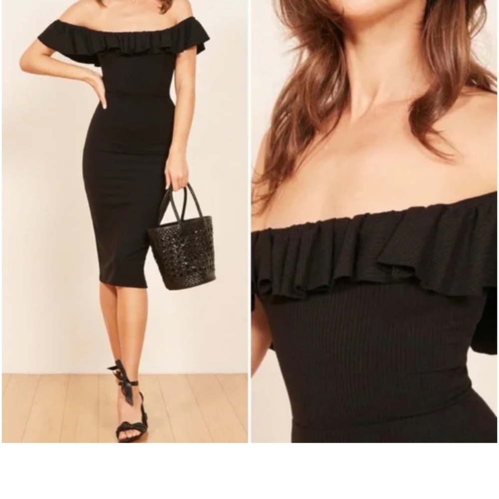 Reformation black dresz